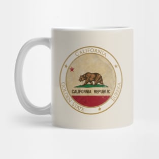 Vintage California State USA United States of America American Flag Mug